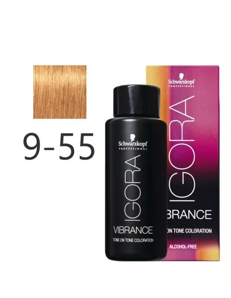 Schwarzkopf - Tonalizador Igora Vibrance 9-55 Rubio Muy Claro Dorado Intenso 60 ml