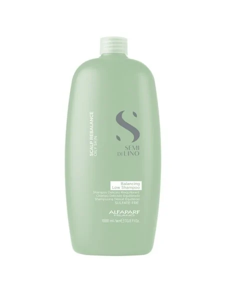 Alfaparf - Champú Antigrasa Semi di Lino Scalp Rebalance Balancing Low Shampoo 1000 ml