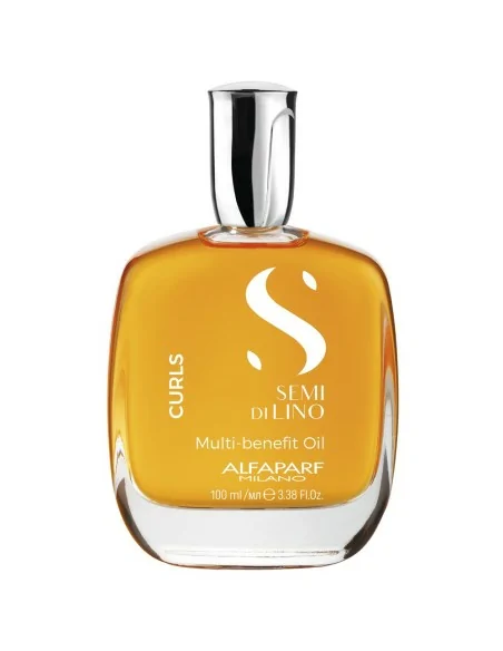 Alfaparf - Aceite Multiacción para Rizos Semi di Lino Curls Multi-benefit Oil 100 ml