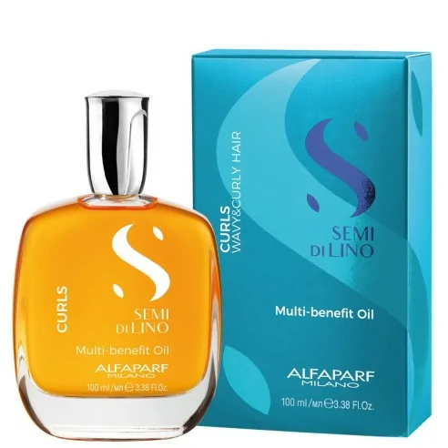Alfaparf - Aceite Multiacción para Rizos Semi di Lino Curls Multi-benefit Oil 100 ml | Coserty.com