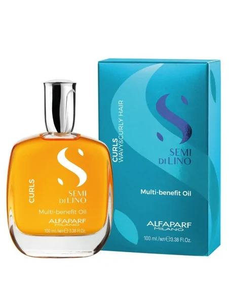 Alfaparf - Aceite Multiacción para Rizos Semi di Lino Curls Multi-benefit Oil 100 ml | Coserty.com