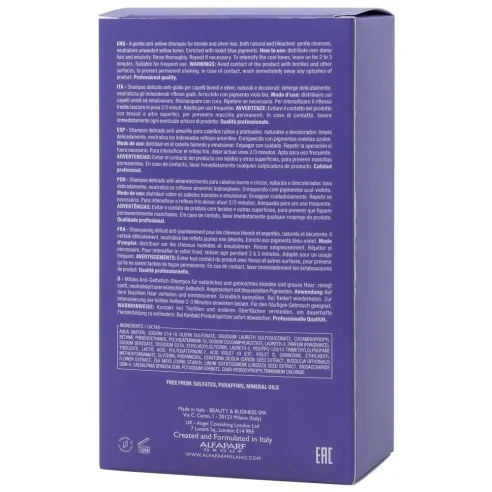 Alfaparf - Semi di Lino Blonde Anti-Yellow Low Champú 250 ml | Coserty.com