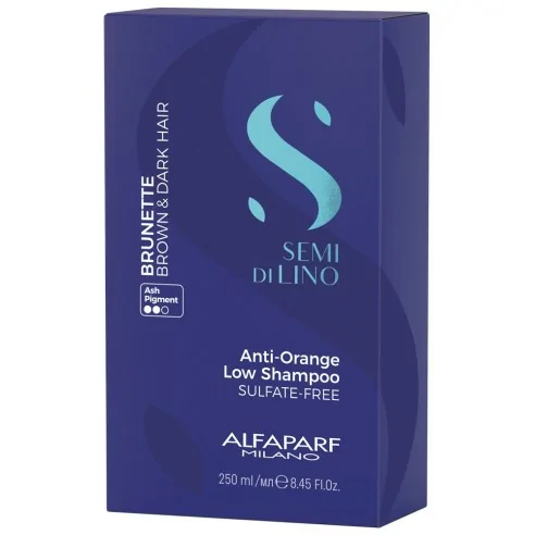 Alfaparf - Semi di Lino Brunette Anti-Orange Low Champú 250 ml | Coserty.com