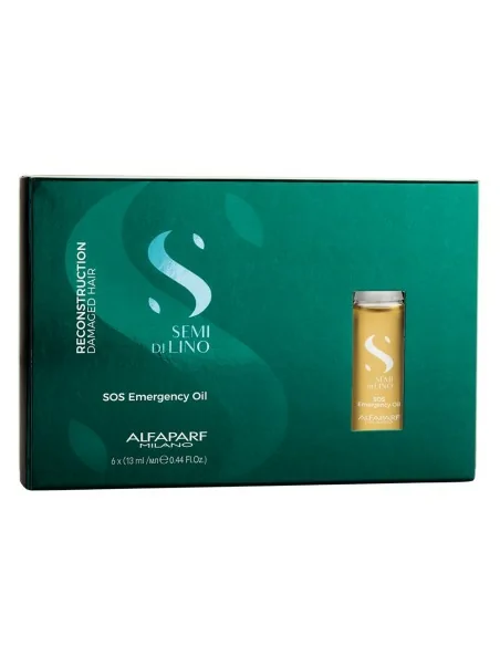 Alfaparf - Tratamiento de Reconstrucción Semi di Lino SOS Emergency Oil 6 x 13 ml