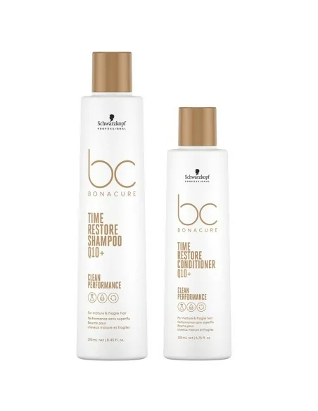 Schwarzkopf - Pack BC Bonacure Clean Time Restore Q10+ Champú 250 ml + Acondicionador 200 ml