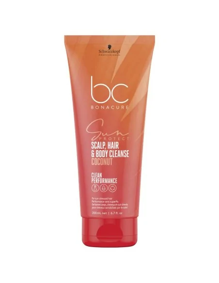 Schwarzkopf - BC Bonacure Sun Protect Champú 3en1 para Cabello y Cuerpo 200 ml