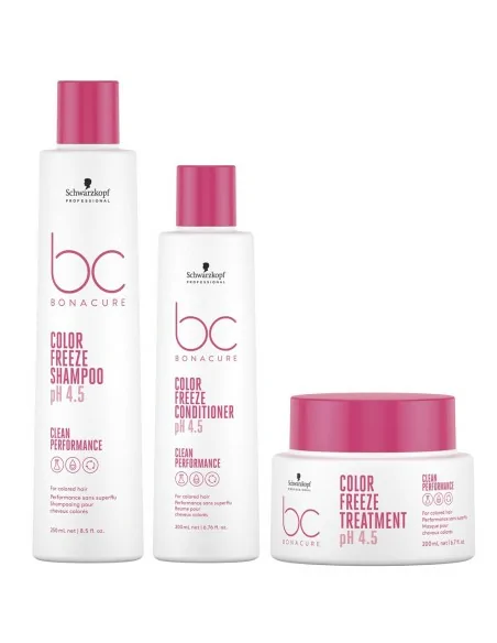 Schwarzkopf - Pack BC Bonacure Clean Color Freeze Shampooing 250 ml + Conditionneur 200 ml + Traitement 200 ml