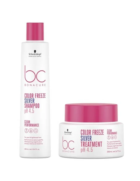Schwarzkopf - Pack BC Bonacure Clean Color Freeze Shampoo Capelli Grigi 250 ml + Trattamento Capelli Grigi 200 ml