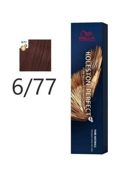 Wella - Crema Permanente Koleston PerfectMe+ 6/77 Café Castaño Intenso 60 ml