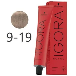 Schwarzkopf - Colorant Permanent Igora Royal 9-19 Blond Très Clair Violet Cendré 60 ml