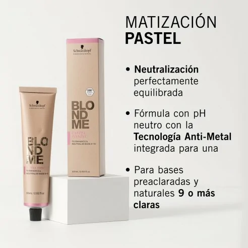 Schwarzkopf - Crema Matizadora Pastel BlondMe T-Strawberry 60 ml