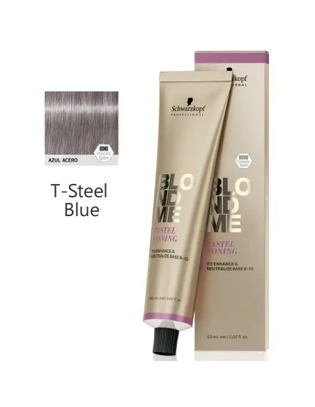 Schwarzkopf - Crema Matizadora Pastel BlondMe T-Steel Blue 60 ml