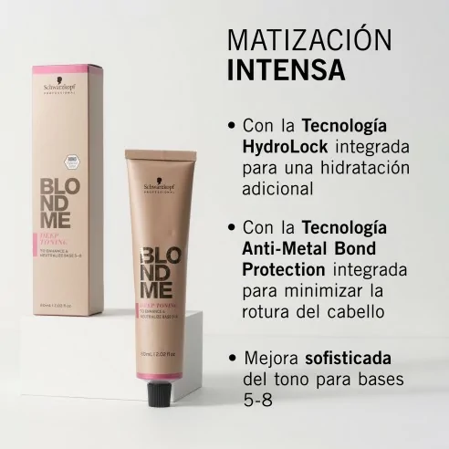 Schwarzkopf - Crema Matizadora Intensa BlondMe DT-Peach Sorbet 60 ml