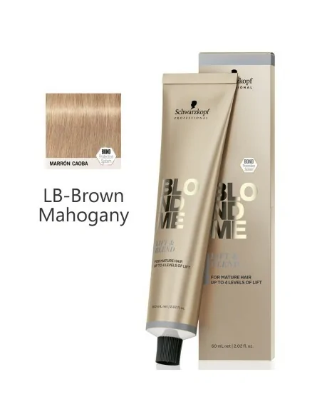 Schwarzkopf - Crema Aclarante y Tonalizante BlondMe LB-Brown Mahogany 60 ml
