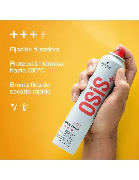 Schwarzkopf - Laca de Fijación Fuerte Sin Aerosol OSiS+ Freeze Pump 200 ml