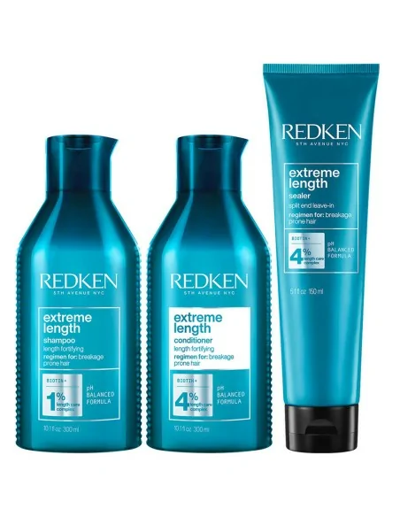Redken - Pack Extreme Length Champú 300 ml + Acondicionador 300 ml + Sealer 150 ml