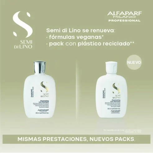 Alfaparf - Semi di Lino Diamond Illuminating Low Shampoo 250 ml | Coserty.com