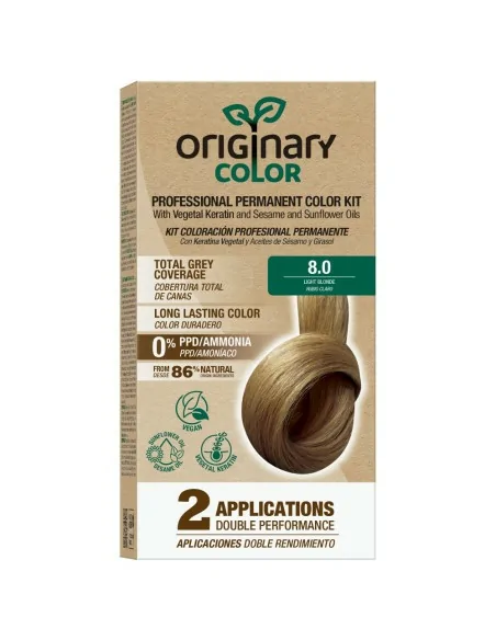 Originary Color - Professional Permanent Color Kit 8-0 Light Blonde