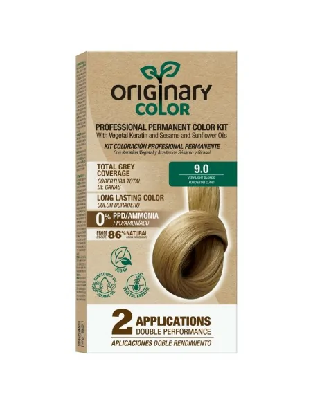Originary Color - Kit de Coloración Profesional Permanente Color 9-0 Rubio Extra Claro