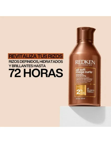 Redken - Champú Hidratante para Rizos y Ondas All Soft Mega Curls 300 ml