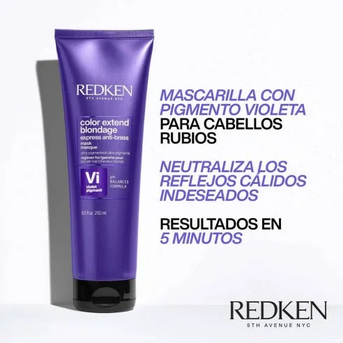 Redken - Mascarilla Anti-Amarilla Color Extend Blondage Express Anti-Brass 250 ml