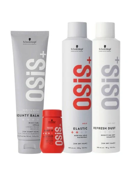 Schwarzkopf - Pack Osis+ Bounty Balm 150 ml + Dust It 10 g + Elastic 300 ml + Refresh Dust 300 ml