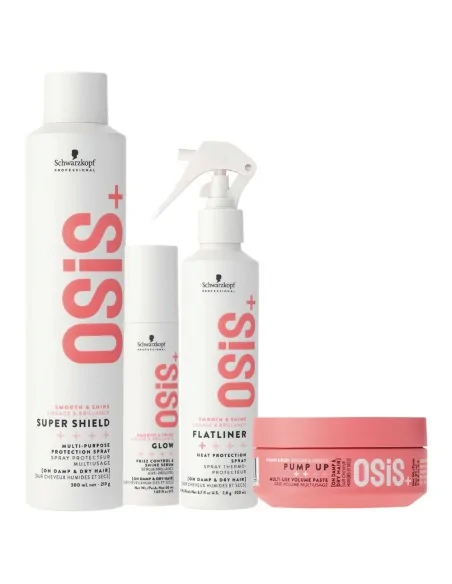 Schwarzkopf - Pack Osis+ Super Shield 300 ml + Glow 50 ml + Flatliner 200 ml + Pump Up 85 ml