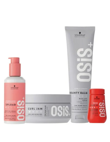 Schwarzkopf - Pack Osis+ Upload 200 ml + Curl Jam 300 ml + Bounty Balm 150 ml + Dust It 10 g