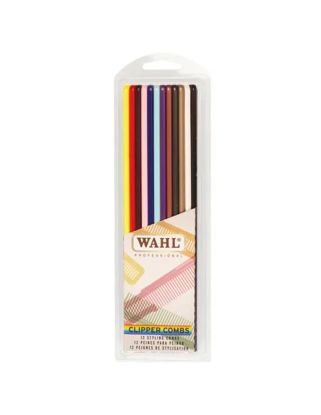 Wahl - Professional Clipper Combs 12 Cutting Combs (Different Colors)