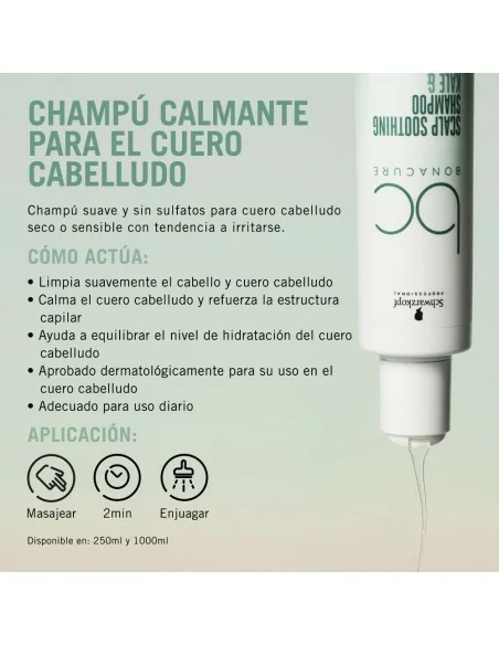 Schwarzkopf - Champú Calmante BC Bonacure Soothing Clean Performance 250 ml
