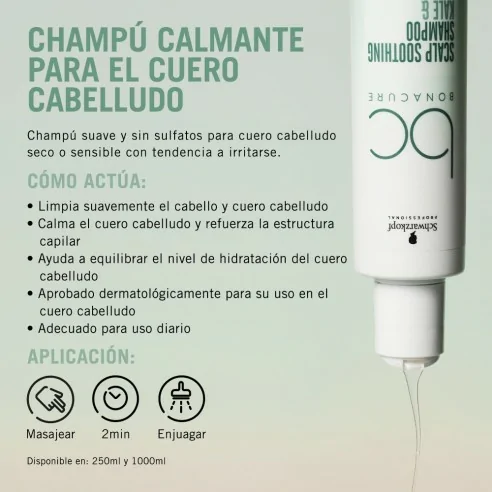 Schwarzkopf - Champú Calmante BC Bonacure Soothing Clean Performance 1000 ml