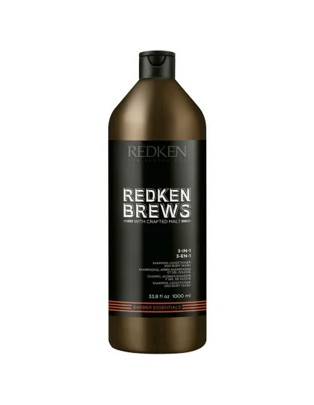 Redken - Brews 3-in-1 Shampoo, Conditioner & Body Wash 1000 ml