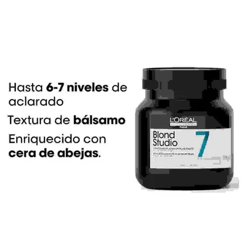 L'Oréal Professionnel - Decoloracion 7 Tonos Blond Studio Platinium Plus 500 g