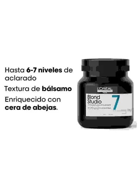 L'Oréal Professionnel - Decoloracion 7 Tonos Blond Studio Platinium Plus 500 g
