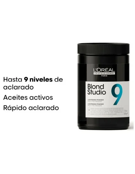 L'Oréal Professionnel - Decoloracion 9 Tonos Blond Studio Platinium Plus Multi-Técnicas 500 g