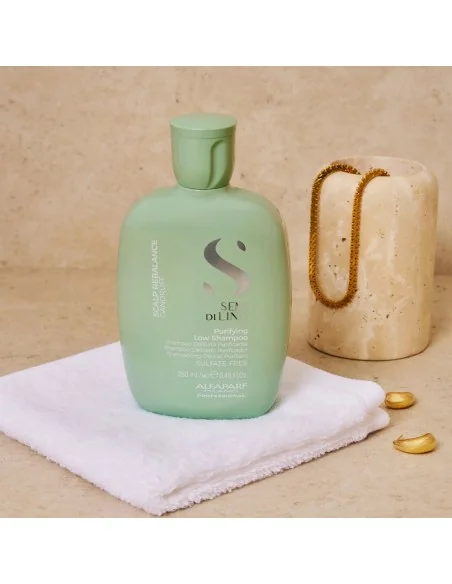 Alfaparf - Champú Anticaspa Semi di Lino Scalp Rebalance Purifying Low Shampoo 250 ml | Coserty.com