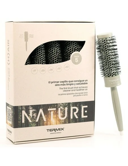 Termix - Nature Pack of 5 Thermal Round Brushes | Coserty.com