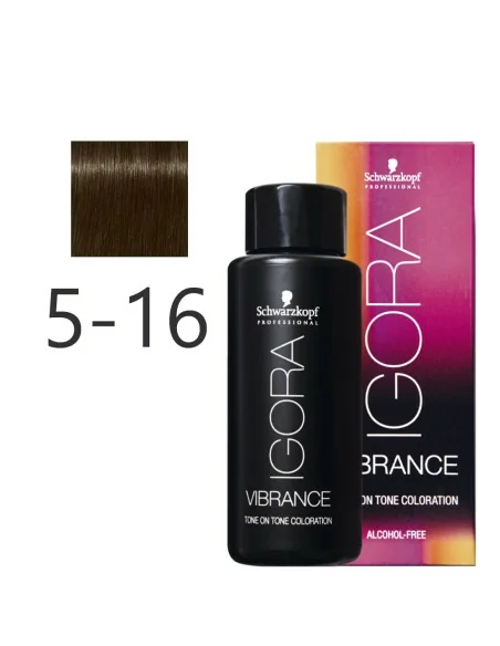 Schwarzkopf - Igora Vibrance 5-16 Castaño Claro Ceniza Marrón| Coserty.com