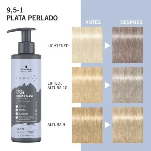 Schwarzkopf - Chroma ID Mascarilla Bonding De Color Plata Perlado 9,5-1 - 300 ml