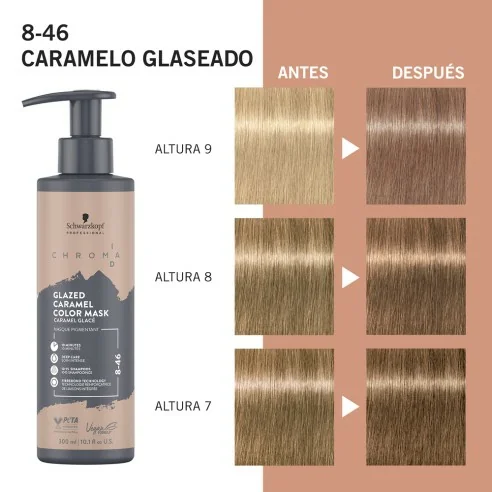 Schwarzkopf - Chroma ID Mascarilla Bonding De Color Caramelo Glaseado 8-46 - 300 ml