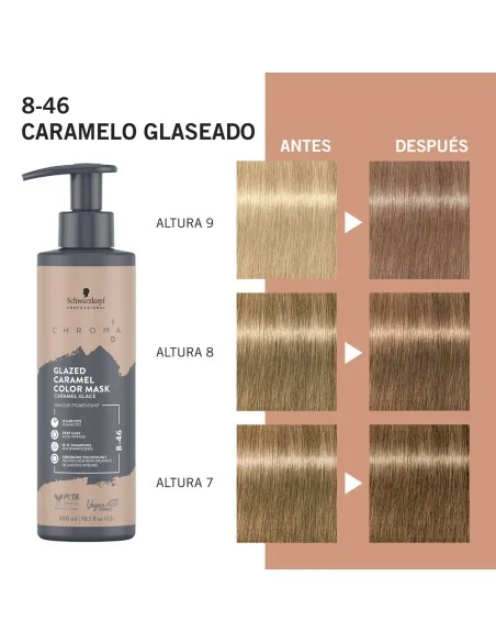 Schwarzkopf - Chroma ID Mascarilla Bonding De Color Caramelo Glaseado 8-46 - 300 ml