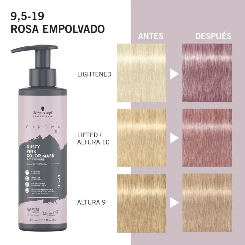 Schwarzkopf - Chroma ID 9,5-19 Dusty Pink Color Mask 300 ml