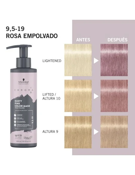 Schwarzkopf - Chroma ID Mascarilla Bonding De Color Rosa Empolvado 9,5-19 - 300 ml