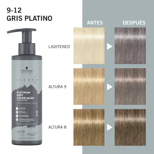 Schwarzkopf - Chroma ID Mascarilla Bonding De Color Gris Platino 9-12 - 300 ml