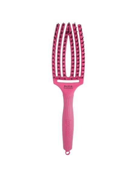 Olivia Garden - Cepillo Fingerbrush Hot Pink Medium - 1 Unidad