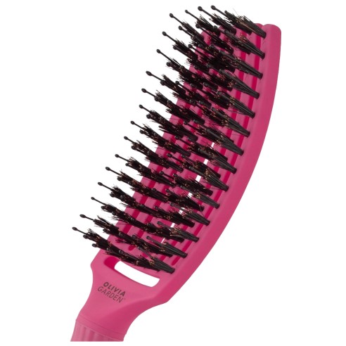 Olivia Garden - Cepillo Fingerbrush Hot Pink Medium - 1 Unidad