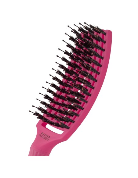 Olivia Garden - Cepillo Fingerbrush Hot Pink Medium - 1 Unidad