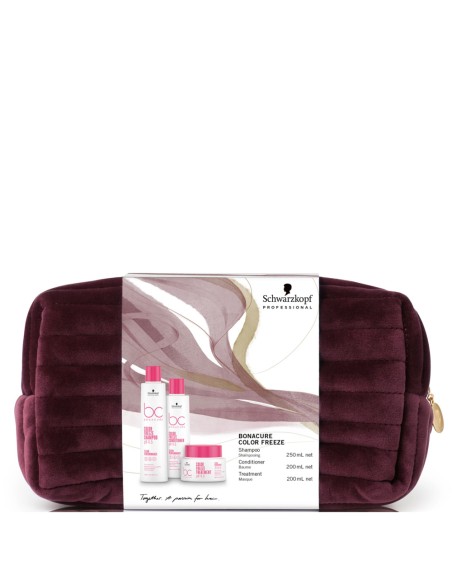 Schwarzkopf - Pack BC Bonacure Clean Color Freeze Shampoo 250 ml + Condizionatore 200 ml + Trattamento 200 ml