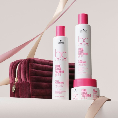 Schwarzkopf - Pack BC Bonacure Clean Color Freeze Shampooing 250 ml + Conditionneur 200 ml + Traitement 200 ml
