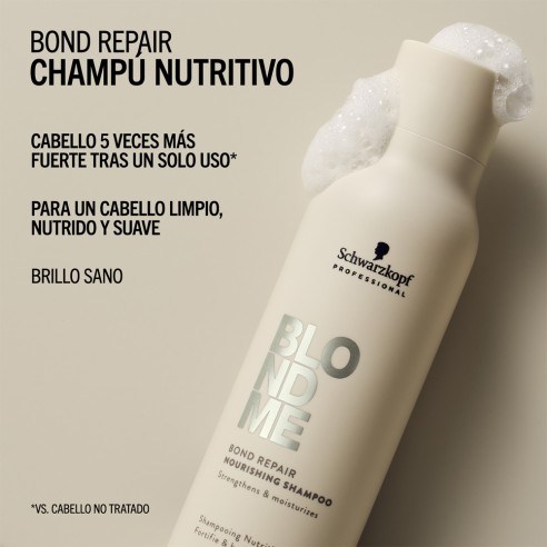 Schwarzkopf - Champú Nutritivo BlondMe Bond Repair Nourishing 300 ml